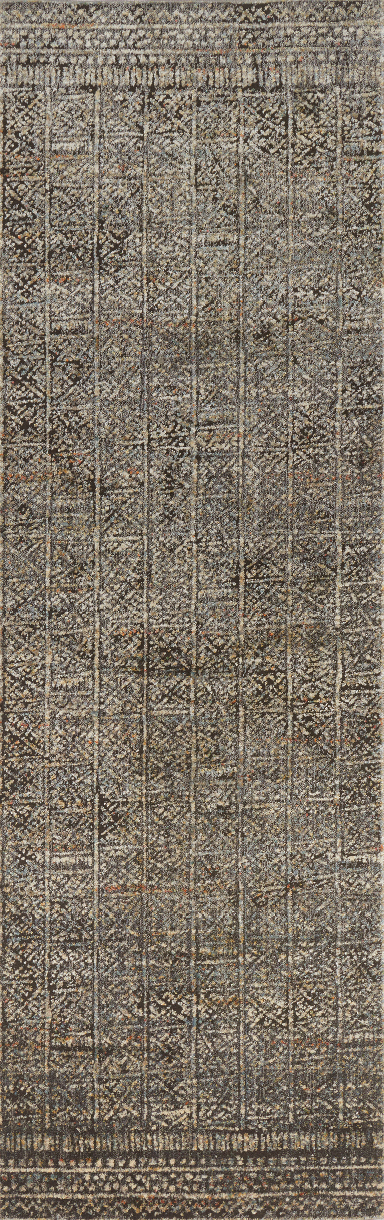 Loloi Rugs Javari Collection Rug in Charcoal, Silver - 6'7" x 9'4"