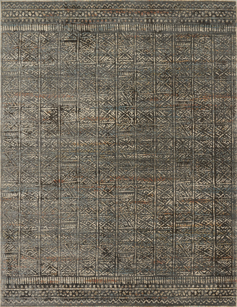 Loloi Rugs Javari Collection Rug in Charcoal, Silver - 9'6" x 12'6"