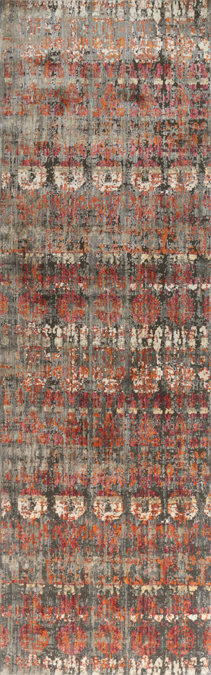 Loloi Rugs Javari Collection Rug in Steel, Sunrise - 7'10" x 10'