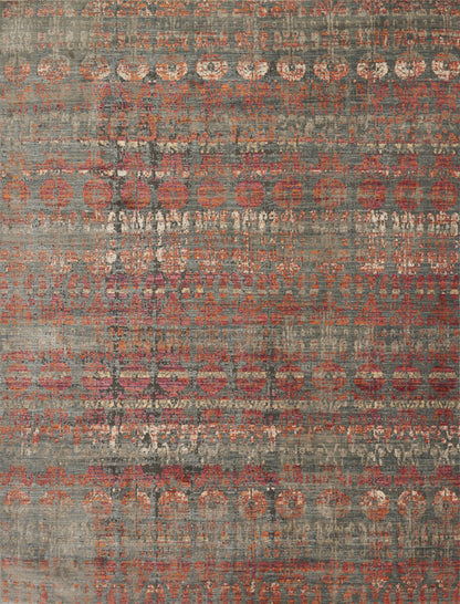Loloi Rugs Javari Collection Rug in Steel, Sunrise - 6'7" x 9'4"