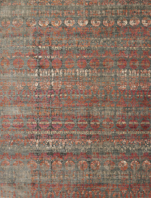 Loloi Rugs Javari Collection Rug in Steel, Sunrise - 9'6" x 12'6"