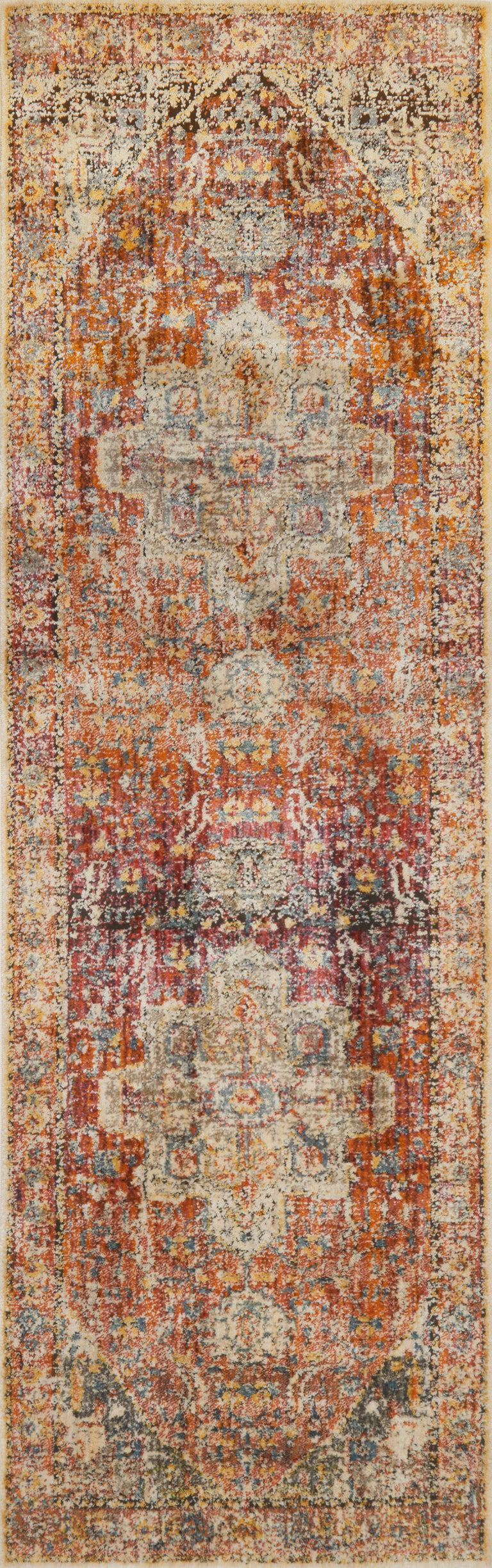 Loloi Rugs Javari Collection Rug in Berry, Sunrise - 7'10" x 10'