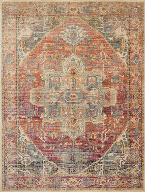 Loloi Rugs Javari Collection Rug in Berry, Sunrise - 9'6" x 12'6"