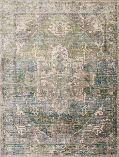 Loloi Rugs Javari Collection Rug in Grass, Ocean - 9'6" x 12'6"