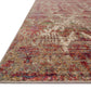 Loloi Rugs Javari Collection Rug in Drizzle, Berry - 9'6" x 12'6"
