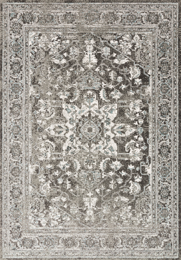 Loloi Rugs Joaquin Collection Rug in Charcoal, Ivory - 11'6" x 15'