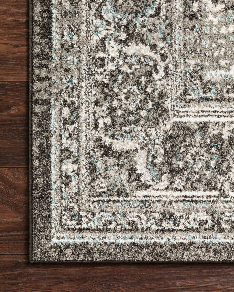 Loloi Rugs Joaquin Collection Rug in Charcoal, Ivory - 11'6" x 15'