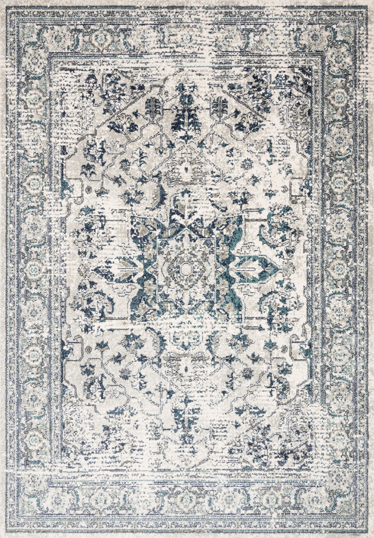 Loloi Rugs Joaquin Collection Rug in Lt. Green, Blue - 11'6" x 15'