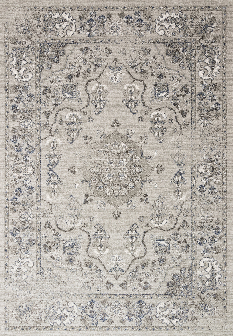 Loloi Rugs Joaquin Collection Rug in Dove, Grey - 9'6" x 13'