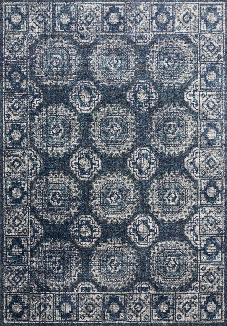 Loloi Rugs Joaquin Collection Rug in Denim, Grey - 11'6" x 15'
