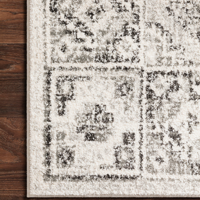 Loloi Rugs Joaquin Collection Rug in Ivory, Charcoal - 9'6" x 13'