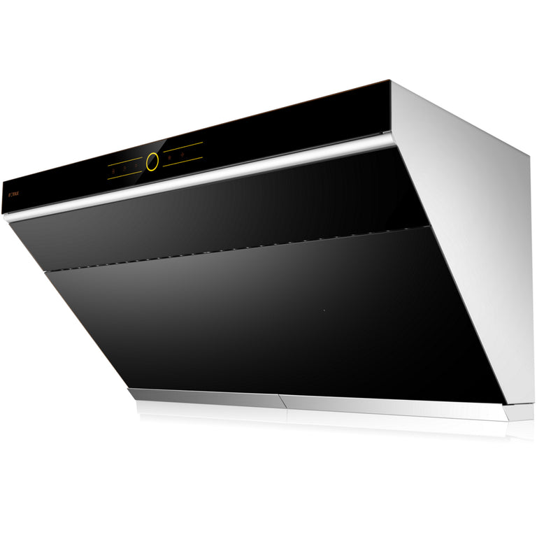 Fotile Slant Vent Series 36 in. 850 CFM Range Hood with Touchscreen in Onyx Black, JQG9001