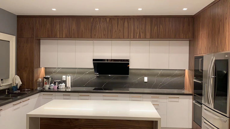 Fotile Slant Vent Series 36 in. 850 CFM Range Hood with Touchscreen in Onyx Black, JQG9001