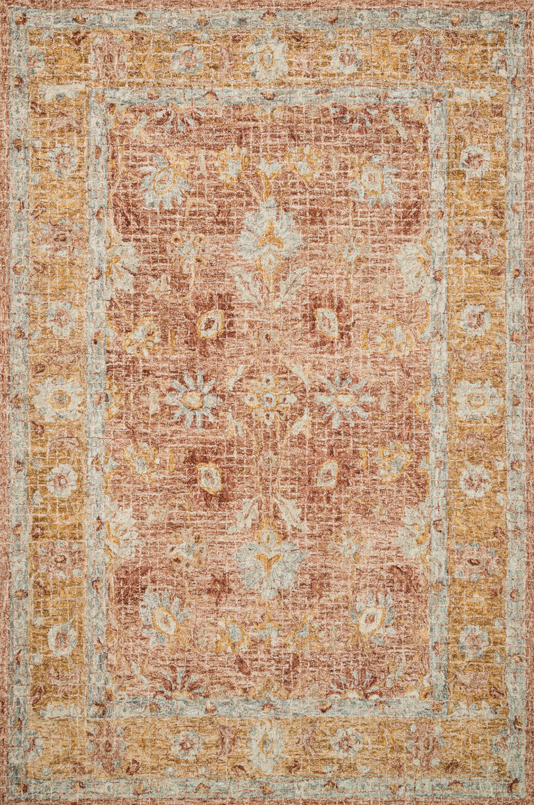 Loloi Rugs Julian Collection Rug in Terracotta, Gold - 9'3" x 13'