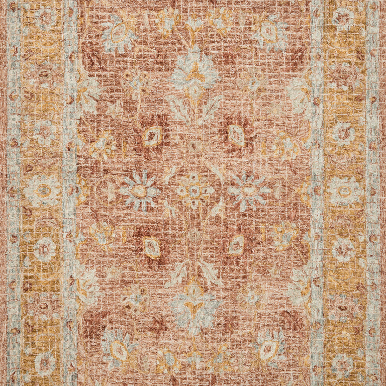 Loloi Rugs Julian Collection Rug in Terracotta, Gold - 7'9" x 9'9"