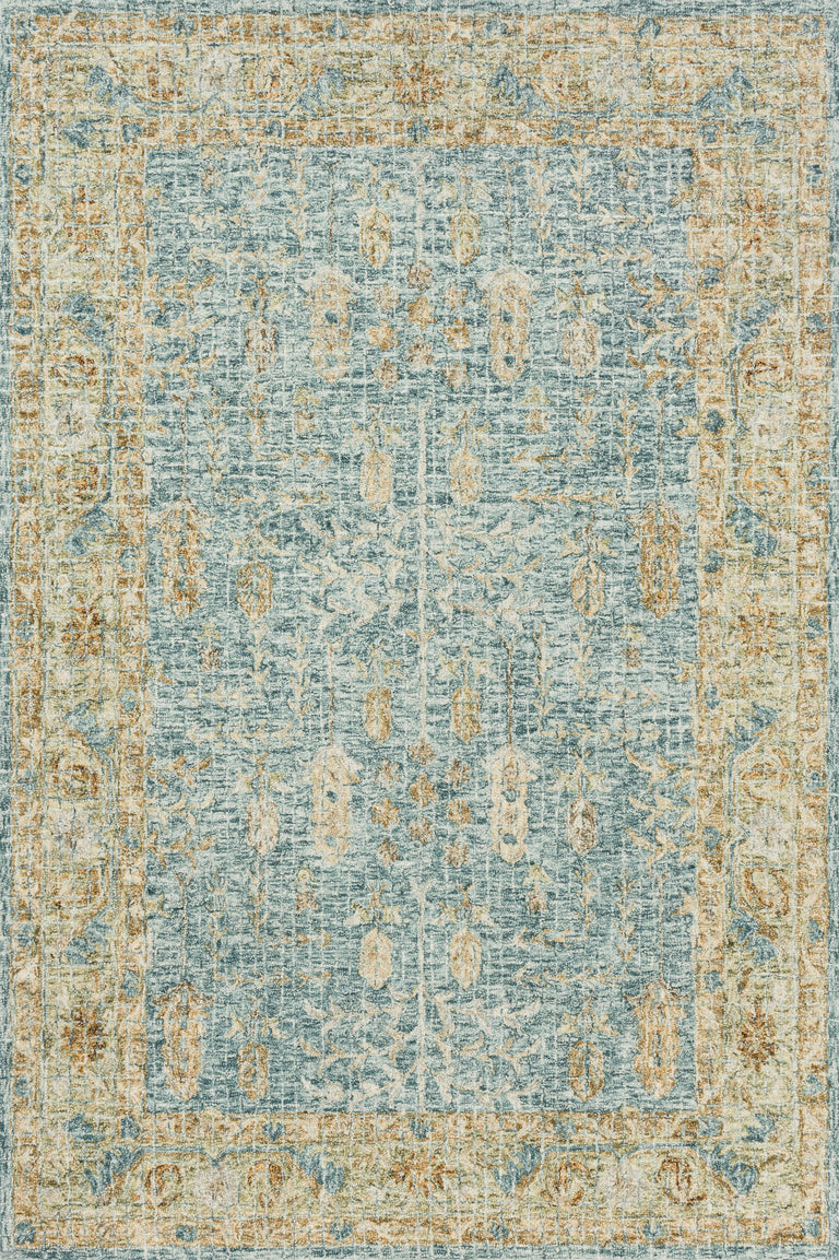Loloi Rugs Julian Collection Rug in Blue, Gold - 9'3" x 13'