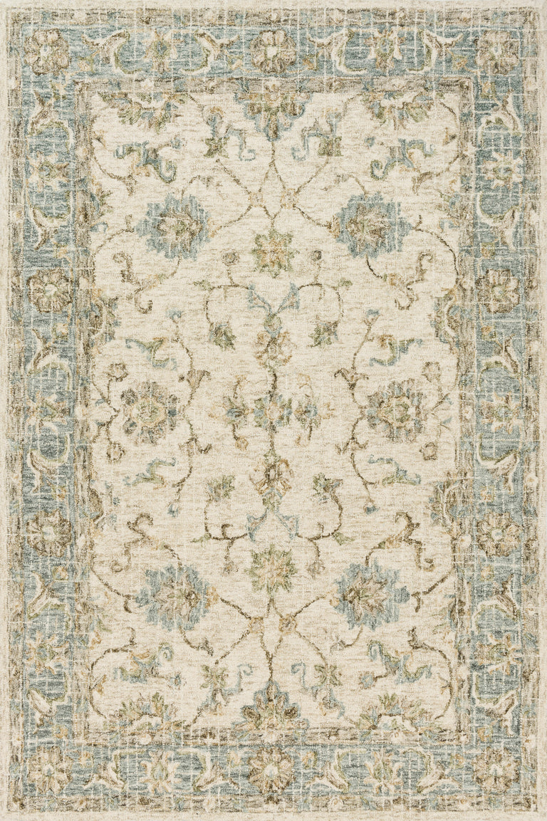 Loloi Rugs Julian Collection Rug in Ivory, Spa - 9'3" x 13'