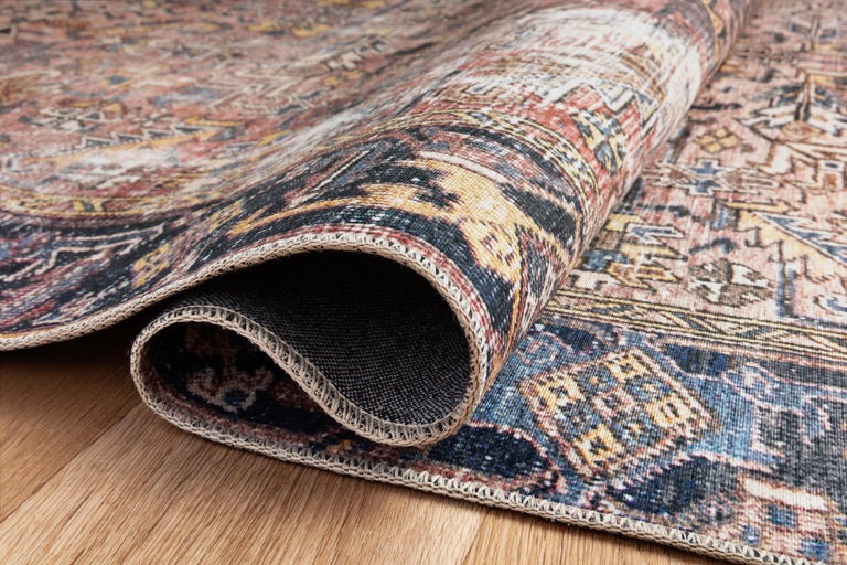 Chris Loves Julia x Loloi Rug in Terracotta, Multi - 7'6" x 9'6"
