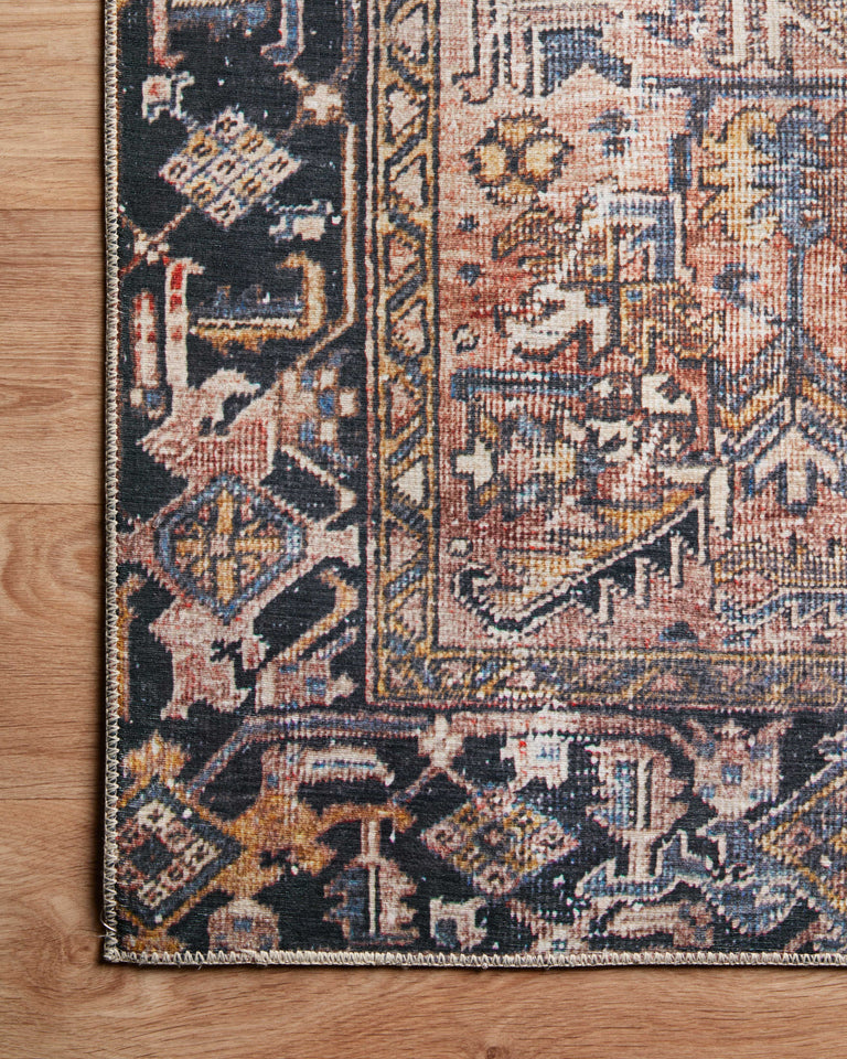 Chris Loves Julia x Loloi Rug in Terracotta, Multi - 7'6" x 9'6"
