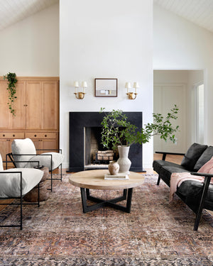 Chris Loves Julia x Loloi Rug in Terracotta, Multi - 8'6" x 11'6"