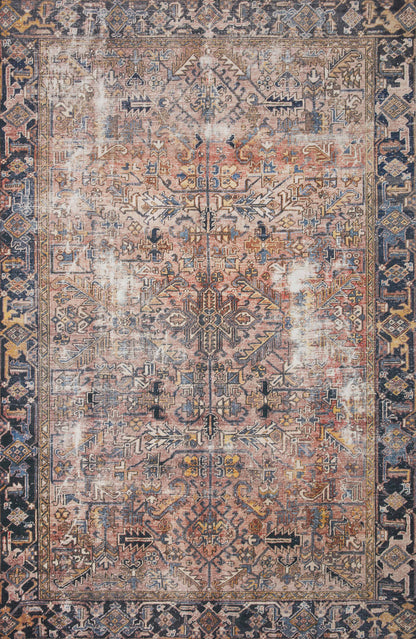 Chris Loves Julia x Loloi Rug in Terracotta, Multi - 3'6" x 5'6"