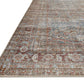 Chris Loves Julia x Loloi Rug in Lagoon, Brick - 2'6" x 12'0"