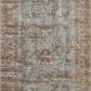 Chris Loves Julia x Loloi Rug in Lagoon, Brick - 2'6" x 9'6"