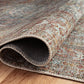 Chris Loves Julia x Loloi Rug in Lagoon, Brick - 2'6" x 12'0"