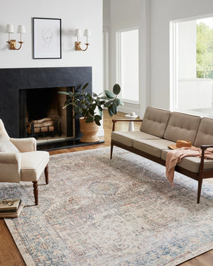 Chris Loves Julia x Loloi Rug in Natural, Ocean - 9'6" x 14'