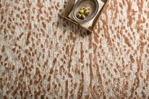 Loloi Rugs Juneau Collection Rug in Oatmeal, Terracotta - 5' x 7'6"