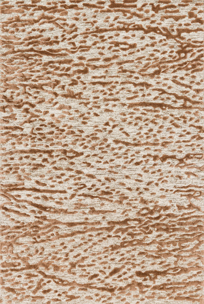 Loloi Rugs Juneau Collection Rug in Oatmeal, Terracotta - 5' x 7'6"