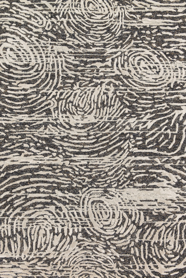 Loloi Rugs Juneau Collection Rug in Charcoal, Silver - 7'9" x 9'9"