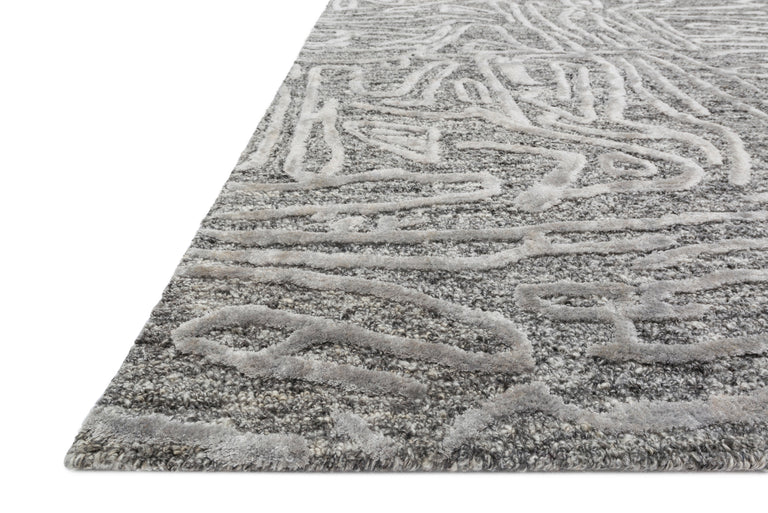 Loloi Rugs Juneau Collection Rug in Grey, Grey - 9'3" x 13'