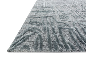 Loloi Rugs Juneau Collection Rug in Lt. Blue, Lt. Blue - 5' x 7'6"