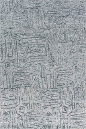 Loloi Rugs Juneau Collection Rug in Lt. Blue, Lt. Blue - 5' x 7'6"
