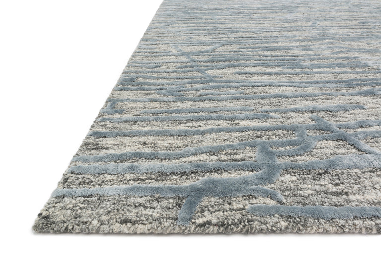 Loloi Rugs Juneau Collection Rug in Grey, Blue - 5' x 7'6"