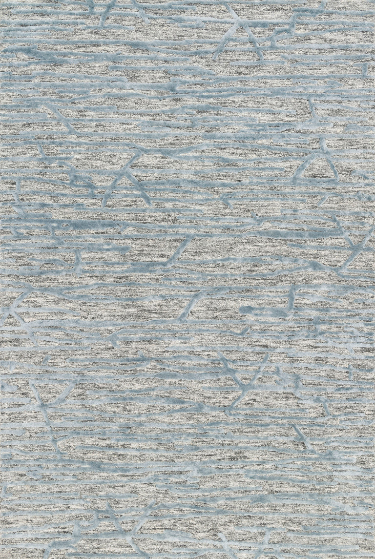 Loloi Rugs Juneau Collection Rug in Grey, Blue - 5' x 7'6"