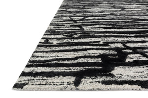 Loloi Rugs Juneau Collection Rug in Ivory, Black - 5' x 7'6"