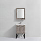 KubeBath Bosco 24 in. Modern Bathroom Vanity w/ White Countertop, KB24NW