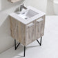 KubeBath Bosco 24 in. Modern Bathroom Vanity w/ White Countertop, KB24NW