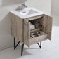 KubeBath Bosco 24 in. Modern Bathroom Vanity w/ White Countertop, KB24NW