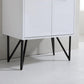 Bosco 30 in. Modern Bathroom Vanity w/ White Countertop and Matching Mirror - High Gloss White