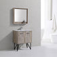 KubeBath Bosco 30 in. Modern Bathroom Vanity w/ Cream Countertop, KB30NW