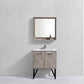 KubeBath Bosco 30 in. Modern Bathroom Vanity w/ Cream Countertop, KB30NW
