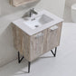 KubeBath Bosco 30 in. Modern Bathroom Vanity w/ Cream Countertop, KB30NW