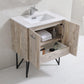 KubeBath Bosco 30 in. Modern Bathroom Vanity w/ Cream Countertop, KB30NW