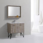 KubeBath Bosco 36 in. Modern Bathroom Vanity w/ Quartz Countertop, KB36NW