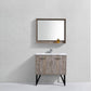 KubeBath Bosco 36 in. Modern Bathroom Vanity w/ Quartz Countertop, KB36NW