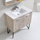 KubeBath Bosco 36 in. Modern Bathroom Vanity w/ Quartz Countertop, KB36NW