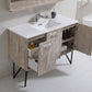 KubeBath Bosco 48 in. Modern Bathroom Vanity w/ Quartz Countertop, KB48NW